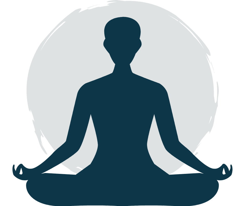 Person meditating in silhouette, symbolizing emotional regulation and managing anxiety.